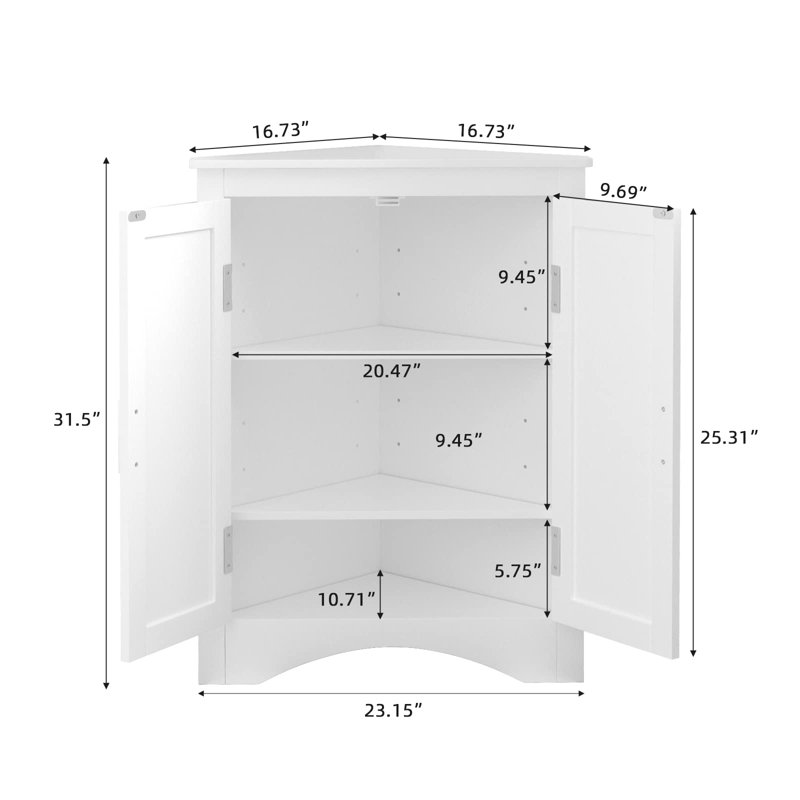Lark Manor™ Tall Bathroom Corner Cabinet | Wayfair